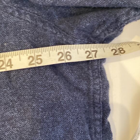 Chaps Blue Chambray Flannel Button Down Long Sleeve Men’s Shirt EUC Sz 2XLT - Picture 8 of 11